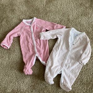 Ralph Lauren Newborn footie sleepers, play sets (set of 2)